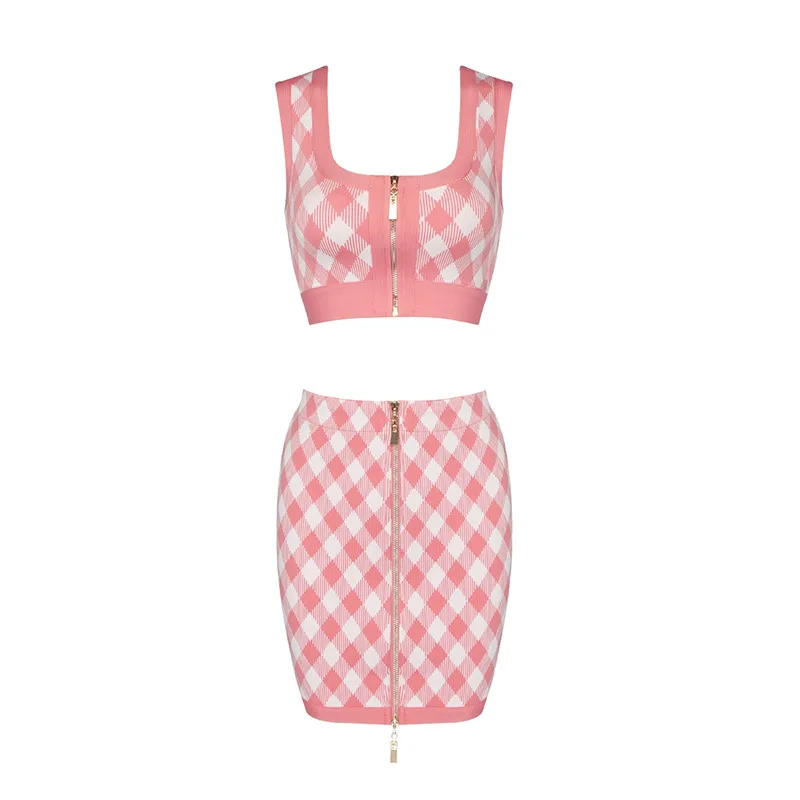 Y2K Two Piece Suit Skirt Pink Plaid Crop Top Fashion Camisole Elastic Sexy Nightclub Bandage 2 Pieces Sets
Y2K Two Piece Suit Skirt Pink Plaid Crop Top Fashion Camisole Elastic Sexy Nightclub Bandage 2 Pieces Sets