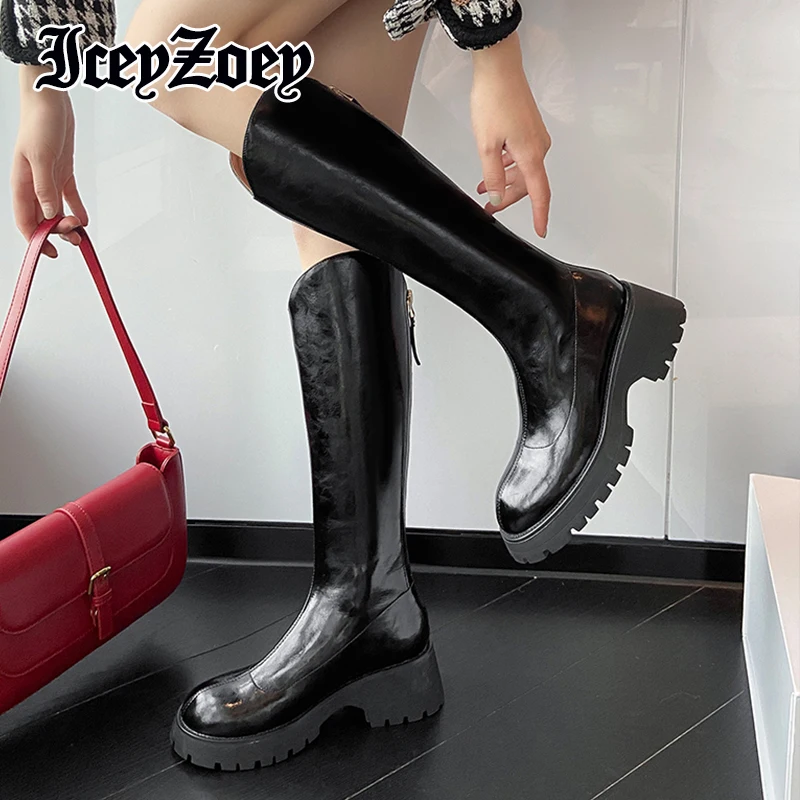 IceyZoey Genuine Leather Long Boots Thick Bottom Women Shoes 2023 New Arrival Knee Boots Ins Fashion Women Footwear Size 34-40
IceyZoey Genuine Leather Long Boots Thick Bottom Women Shoes 2023 New Arrival Knee Boots Ins Fashion Women Footwear Size 34-40