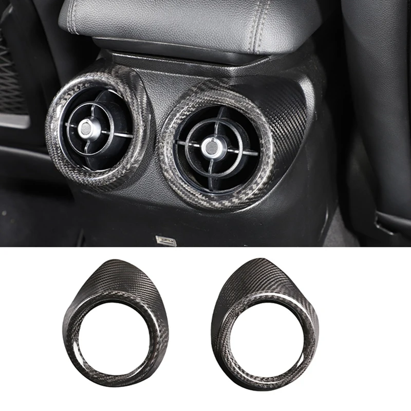 Dry Carbon Fiber Car Rear Row Air Vent Outlet Cover Trim For Alfa Romeo Giulia 2017-2020 Interior Replacement Accessories
Dry Carbon Fiber Car Rear Row Air Vent Outlet Cover Trim For Alfa Romeo Giulia 2017-2020 Interior Replacement Accessories