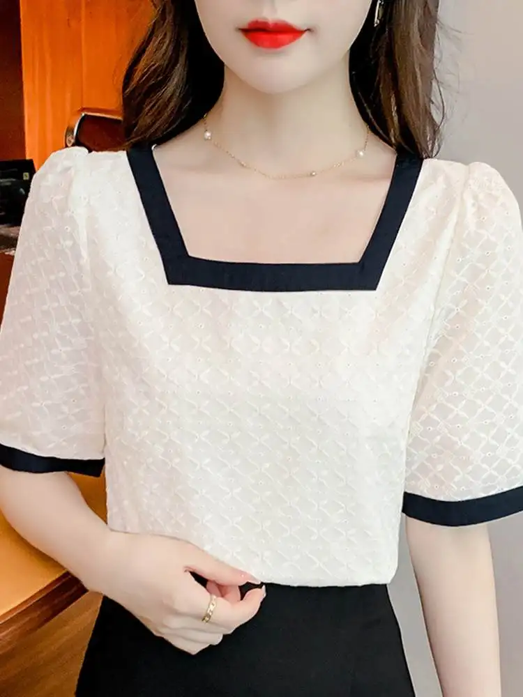 Women Elegant Square Neck Shirts 2023 VONDA Casual Loose Puff Sleeve Blouse Sexy Solid Color Fashion Lady Office Summer Tops
Women Elegant Square Neck Shirts 2023 VONDA Casual Loose Puff Sleeve Blouse Sexy Solid Color Fashion Lady Office Summer Tops
