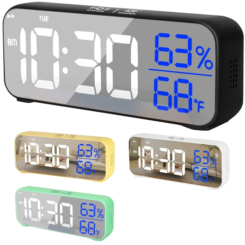 Music Alarm Clock Backup Battery - LED Digital Clock ,Temperature,Humidity,Day,18 Melodies,5 Brightness,12/24 Hr
Music Alarm Clock Backup Battery - LED Digital Clock ,Temperature,Humidity,Day,18 Melodies,5 Brightness,12/24 Hr