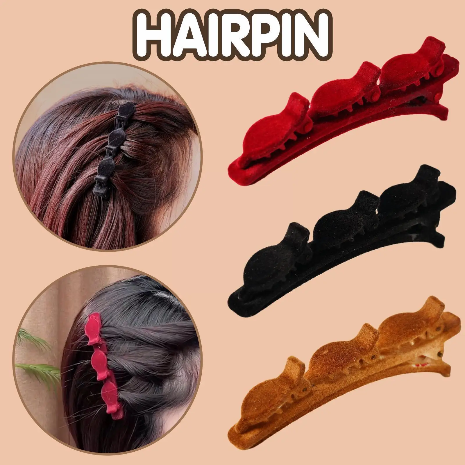 Double Layer Flocked Bangs Hair Clip Women Cute Twist Hair Hairpins Braided Plait Clip Side Hairgrip Alice Barrettes Access L3O7
Double Layer Flocked Bangs Hair Clip Women Cute Twist Hair Hairpins Braided Plait Clip Side Hairgrip Alice Barrettes Access L3O7