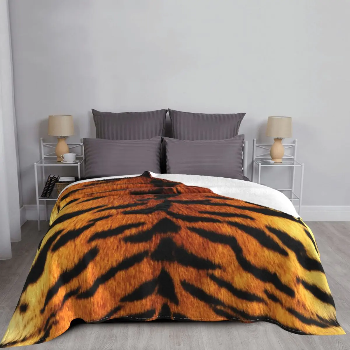 Realistic Tiger Skin Blankets Flannel Textile Decor Animal Print Skin Animal Portable Warm Throw Blankets for Bed Rug Piece King
Realistic Tiger Skin Blankets Flannel Textile Decor Animal Print Skin Animal Portable Warm Throw Blankets for Bed Rug Piece King