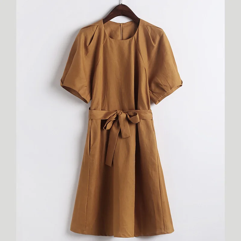 2023 Spring/Summer New IC Linen Plain Fabric Bud Sleeve Round Neck Waist Tie Up Dress
2023 Spring/Summer New IC Linen Plain Fabric Bud Sleeve Round Neck Waist Tie Up Dress