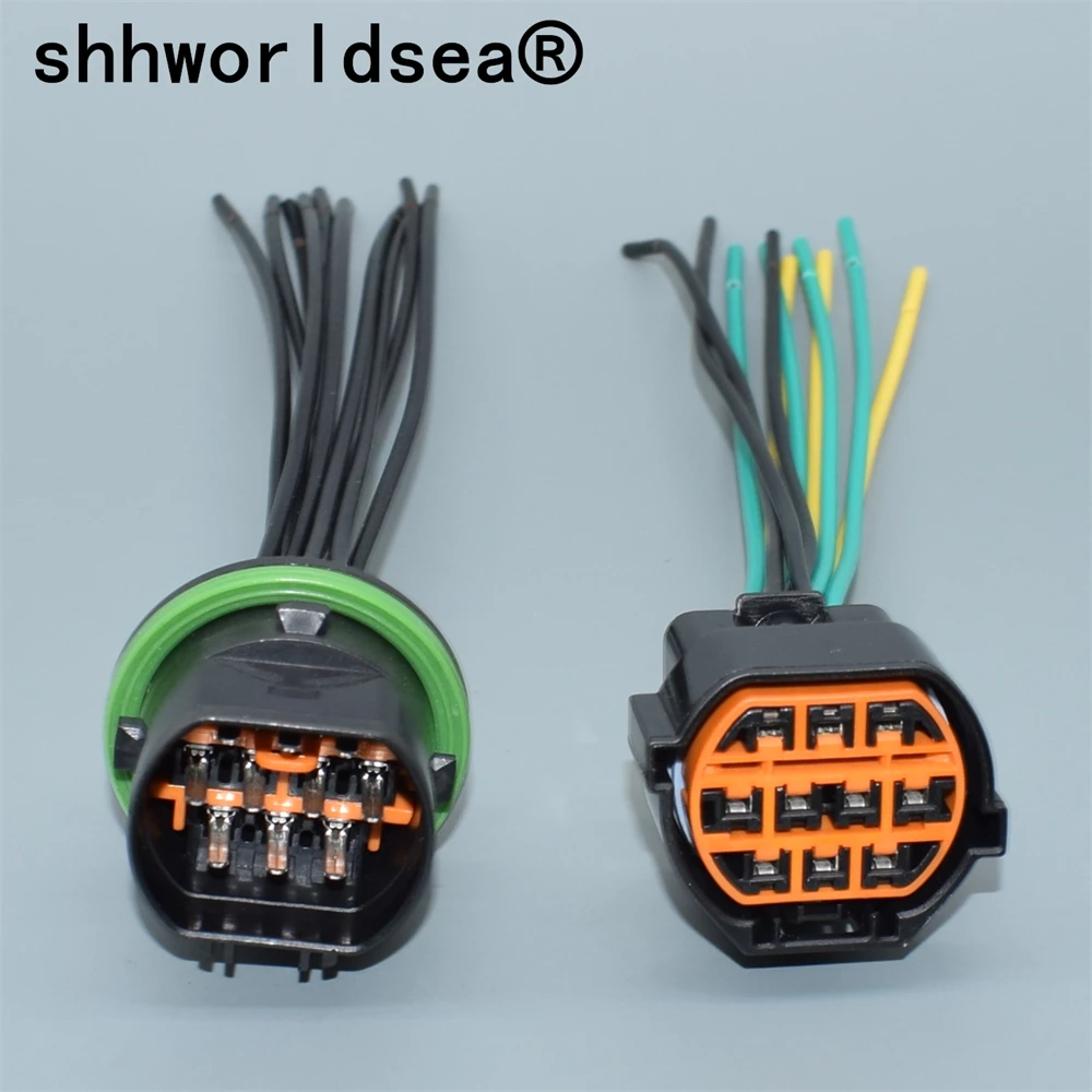 

shhworldsea 1pcs 10 Pin HP066-10021 GL221-10021 Automotive Headlight Assembly Wiring Plug Socket For HYUNDAI Verna KIA K1 K2 K3