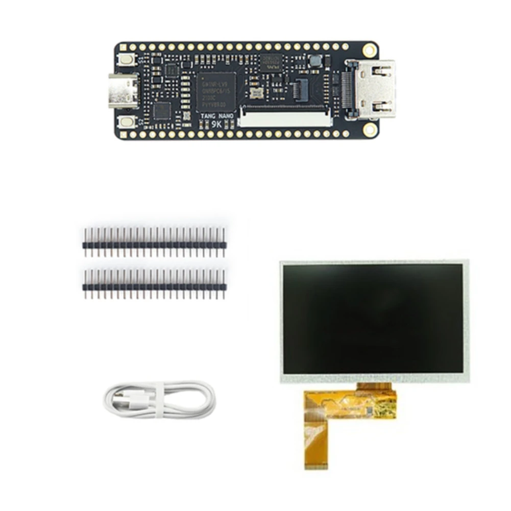 For Tang Nano 9K FPGA GoAI Development Board with 7Inch SPI Bare Screen GW1NR-9 RISC-V RV HD 40P RGB Interface
For Tang Nano 9K FPGA GoAI Development Board with 7Inch SPI Bare Screen GW1NR-9 RISC-V RV HD 40P RGB Interface
