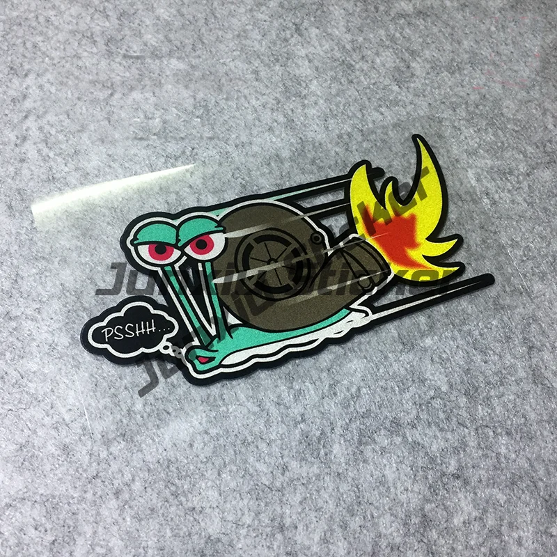 Classic Design Funny PSSHH Snail Turbo Stickers Vinyl Motorcross CarDecal Reflec Racing Stickers Decorate for Kk12*6cm
Classic Design Funny PSSHH Snail Turbo Stickers Vinyl Motorcross CarDecal Reflec Racing Stickers Decorate for Kk12*6cm