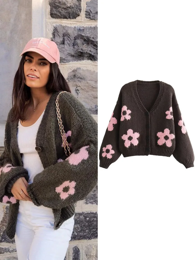 TRAF 2023 Knitted Cardigan Long Sleeve Top Sweaters For Women Spring Autumn Knitwears Female Cashmere Knit Sweater
TRAF 2023 Knitted Cardigan Long Sleeve Top Sweaters For Women Spring Autumn Knitwears Female Cashmere Knit Sweater