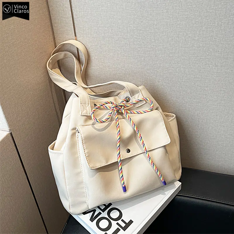 Модная женская Холщовая Сумка-тоут VC, цветной шнур, Женская сумочка, вместительная сумка для покупок, сумки на плечо для школьниц
Модная женская Холщовая Сумка-тоут VC, цветной шнур, Женская сумочка, вместительная сумка для покупок, сумки на плечо для школьниц