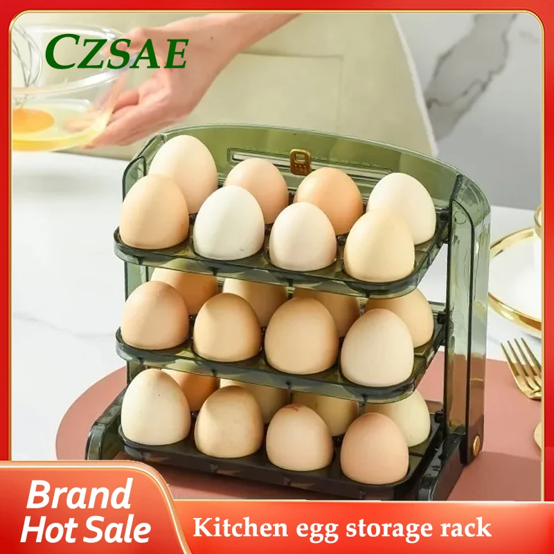 Kitchen Egg Storage Rack Multi-layer Shelf Storage Box Anti-falling and Anti-rolling Multi-layer Storage Refrigerator Egg Sorter
Kitchen Egg Storage Rack Multi-layer Shelf Storage Box Anti-falling and Anti-rolling Multi-layer Storage Refrigerator Egg Sorter