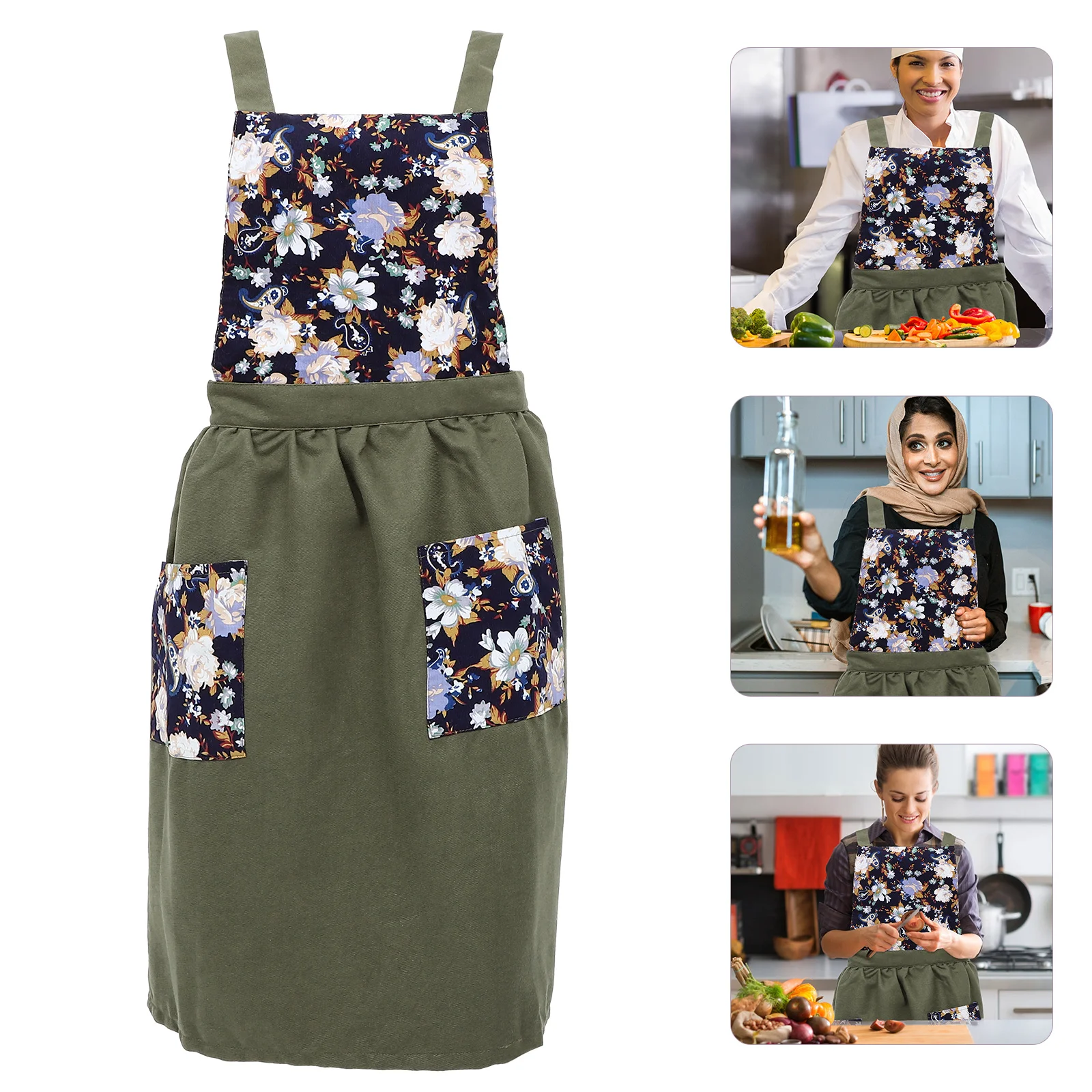 Household Cooking Apron Work Waterproof Baking Oil-proof Small Floral Painters Women
Household Cooking Apron Work Waterproof Baking Oil-proof Small Floral Painters Women