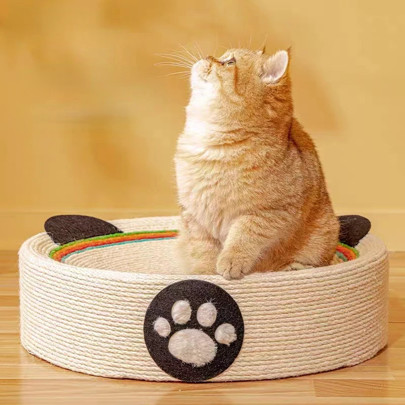 Claw Scratcher with Sisal Covered with Soft Smooth Plush Wear-resistant Round Cat Scratcher Pad Cat Pet Mat Toy Cat Training Toy
Claw Scratcher with Sisal Covered with Soft Smooth Plush Wear-resistant Round Cat Scratcher Pad Cat Pet Mat Toy Cat Training Toy