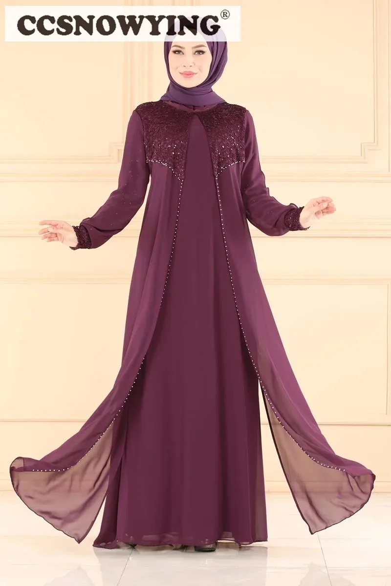 Lace Chiffon Muslim Hijab Evening Dresses Long Sleeve Islamic Formal Party Gown Women Prom Dress Arabic Dubai Robe De Soiree
Lace Chiffon Muslim Hijab Evening Dresses Long Sleeve Islamic Formal Party Gown Women Prom Dress Arabic Dubai Robe De Soiree