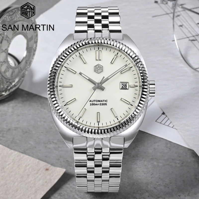 San Martin Original Men's Automatic Mechanical WristWatches YN55 Diving Watch BGW-9 Luminous 10Bar Water Resistant Carving Bezel
San Martin Original Men's Automatic Mechanical WristWatches YN55 Diving Watch BGW-9 Luminous 10Bar Water Resistant Carving Bezel