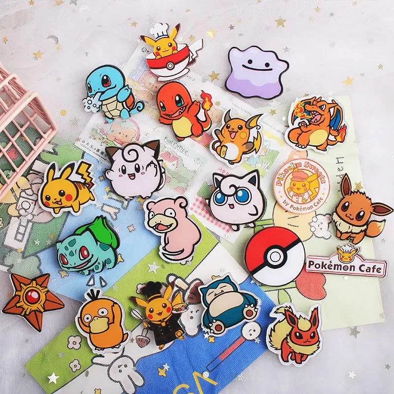 Cartoon Anime Pokemon Badge Pikachu Charmander Pins Game Lapel Pin Eevee Brooches Gifts for Fans Friend Cosplay Accessories
Cartoon Anime Pokemon Badge Pikachu Charmander Pins Game Lapel Pin Eevee Brooches Gifts for Fans Friend Cosplay Accessories