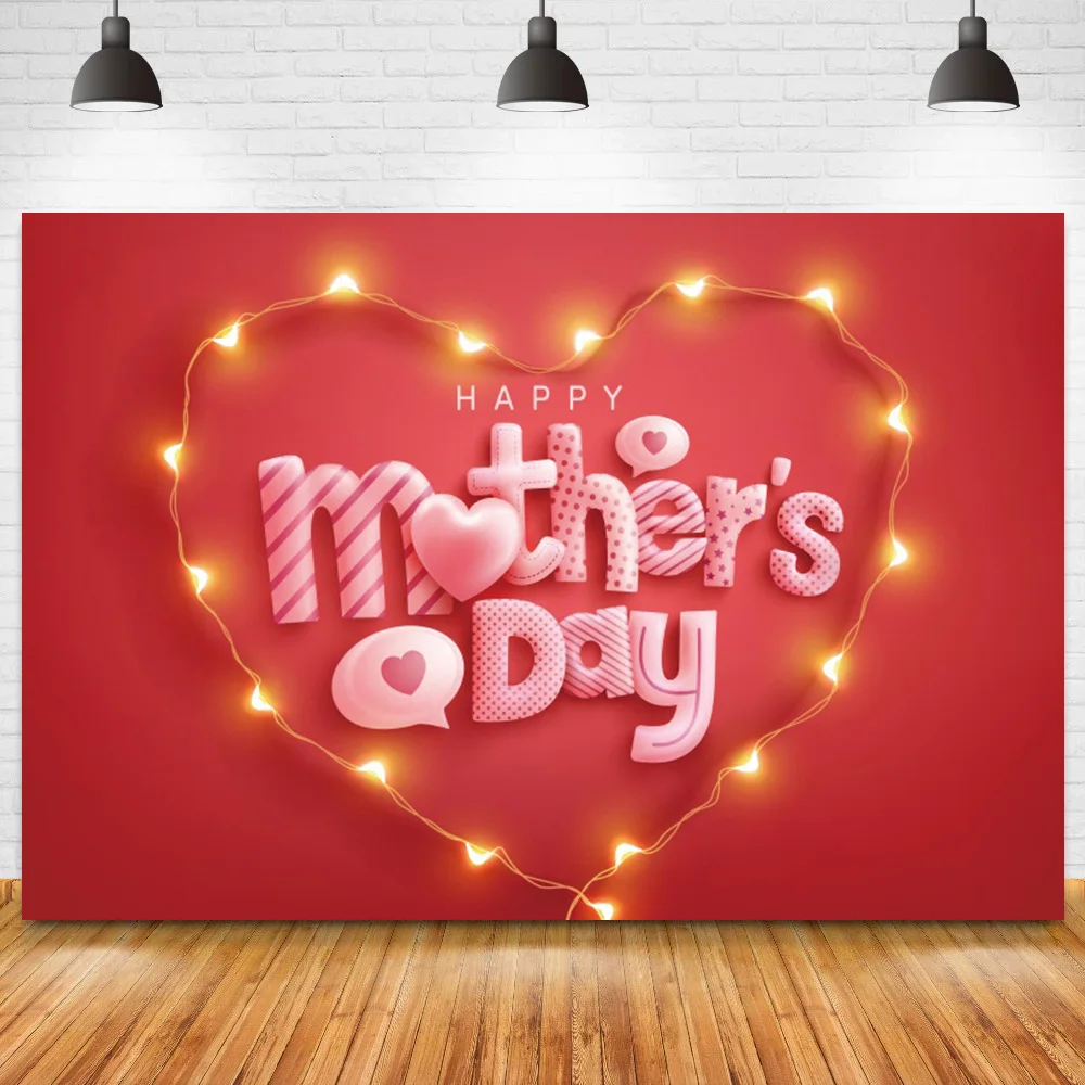 3D Love Heart Red Background Banner Happy Mother's Day Poster Flowers Lights Decoration I Love You Party Photography Backdrop
3D Love Heart Red Background Banner Happy Mother's Day Poster Flowers Lights Decoration I Love You Party Photography Backdrop