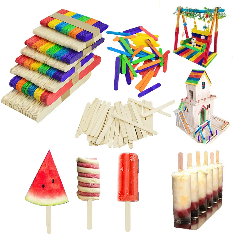 50P Multi-size Popsicle Stick Ice Cube Maker Colorful Cream Tools DIY Kids Hand Craft Art Wooden Stick Lollipop Mold Accessories
50P Multi-size Popsicle Stick Ice Cube Maker Colorful Cream Tools DIY Kids Hand Craft Art Wooden Stick Lollipop Mold Accessories