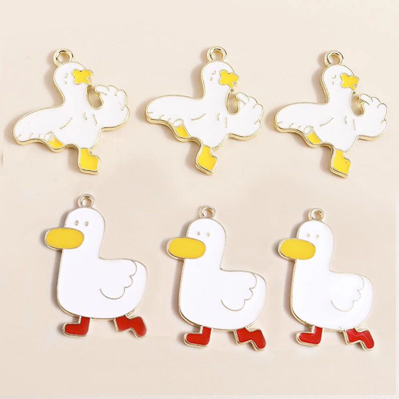 10pcs Cute Enamel Big White Duck Charm for Diy Jewelry Making Accessories Lovely Animal Pendant Necklace Earring Charms
10pcs Cute Enamel Big White Duck Charm for Diy Jewelry Making Accessories Lovely Animal Pendant Necklace Earring Charms