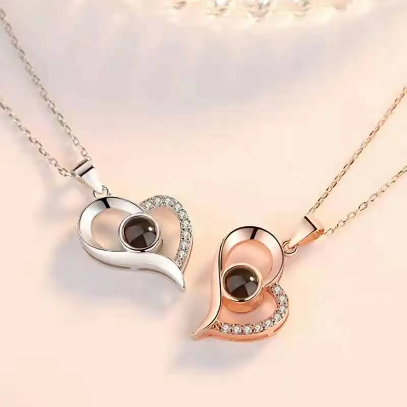 Custom Photo Projection Necklace Heart Shaped Necklaces Couple Customized Pendant Choker Jewelry Valentine's Day Xmas Gifts
Custom Photo Projection Necklace Heart Shaped Necklaces Couple Customized Pendant Choker Jewelry Valentine's Day Xmas Gifts