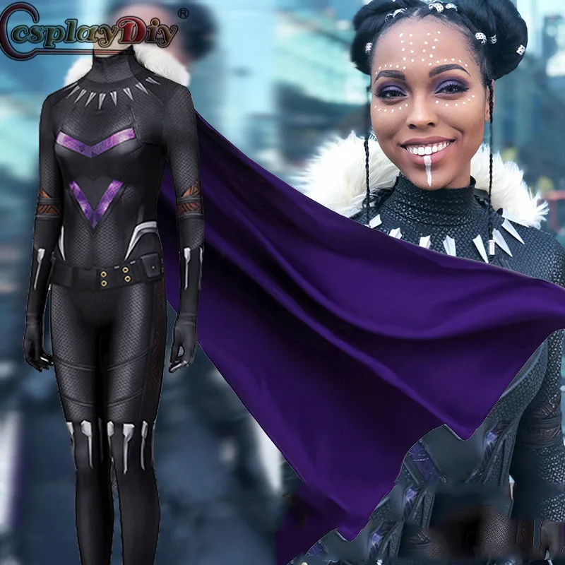 Костюм Пантеры Shuri Cosplaydiy, костюм знаменитости Shuri, костюм супергероя, костюм-боди Heroine с искусственной каймой, костюм принцессы
Костюм Пантеры Shuri Cosplaydiy, костюм знаменитости Shuri, костюм супергероя, костюм-боди Heroine с искусственной каймой, костюм принцессы