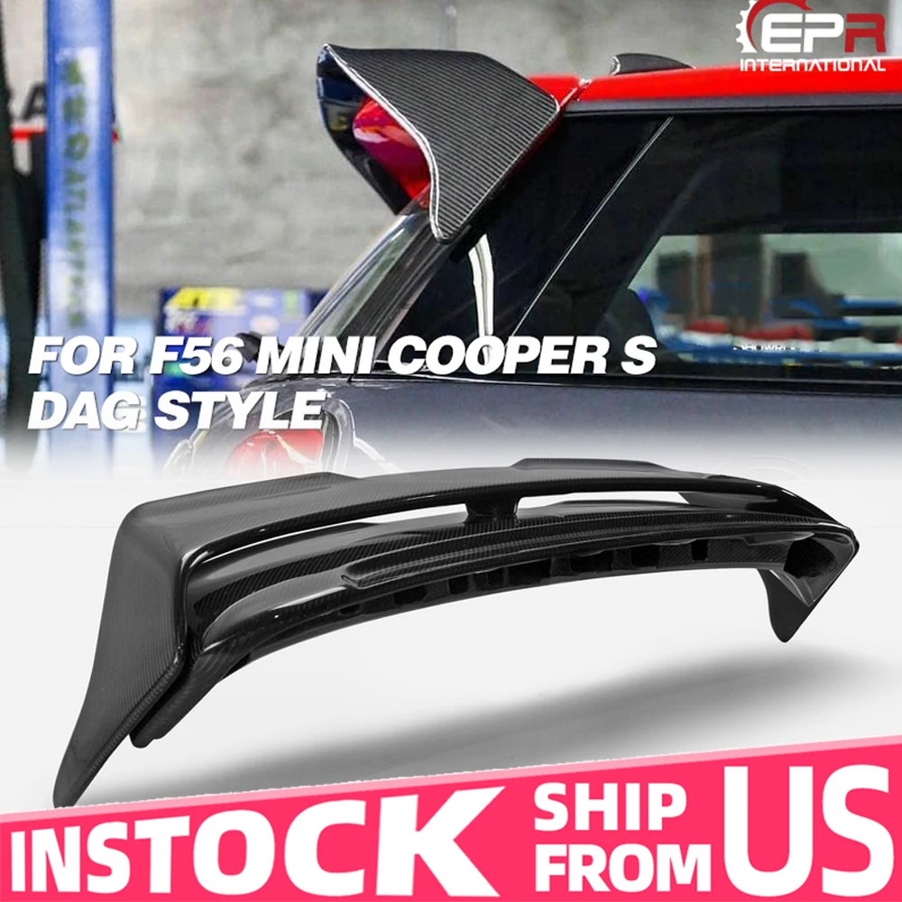 

Для F56 Mini Cooper S DAG стиль углеродное волокно задний Багажник крыло Глянцевая готовая крыша спойлер 2 шт. Замена склада США