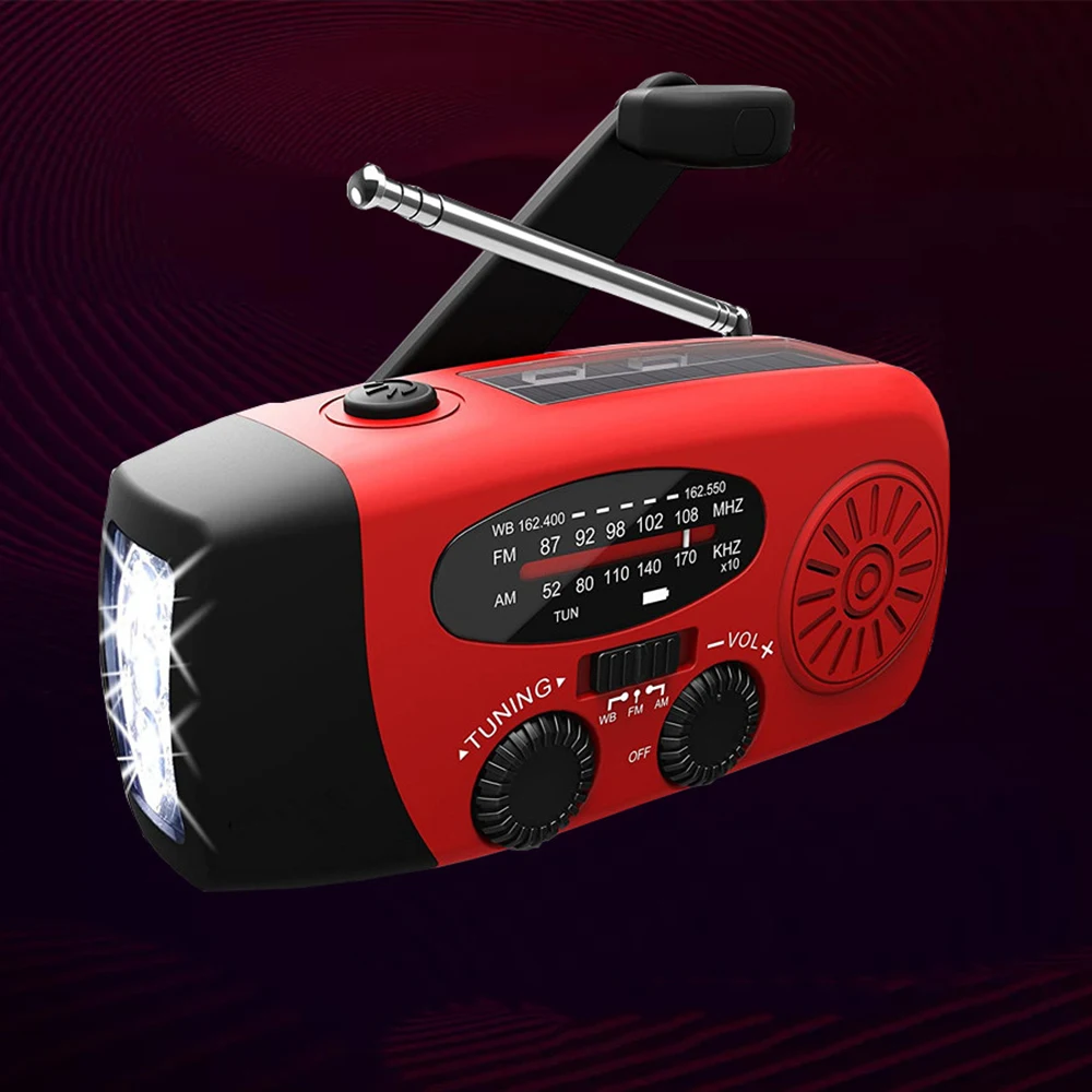 Portable Power Bank with Solar Charging & Hand Crank & Battery Operated LED Flashlight Cell Charger Reading Lamp for Camping
Portable Power Bank with Solar Charging & Hand Crank & Battery Operated LED Flashlight Cell Charger Reading Lamp for Camping