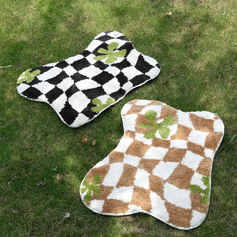 Creative Shaped Nordic Checkerboard Flocking Floor Mat Home Bedroom Bedside Foot Pad Area Rugs For Bathroom Anti-Slip Door Mat
Creative Shaped Nordic Checkerboard Flocking Floor Mat Home Bedroom Bedside Foot Pad Area Rugs For Bathroom Anti-Slip Door Mat