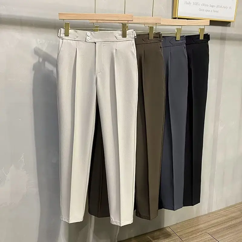 Men's Suit Pants Classic Solid Color Spring Fashion Casual Pant Business Stretch Slim Brand Trousers Comfortable Versatile B101
Men's Suit Pants Classic Solid Color Spring Fashion Casual Pant Business Stretch Slim Brand Trousers Comfortable Versatile B101