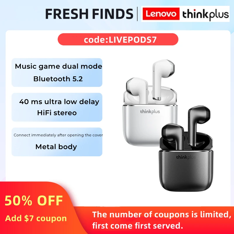 New Original Lenovo XT99 Bluetooth 5.2 Earphone Metal Texture TWS Music Game Dual Mode Wireless Earbuds With Dual HD Microphone
New Original Lenovo XT99 Bluetooth 5.2 Earphone Metal Texture TWS Music Game Dual Mode Wireless Earbuds With Dual HD Microphone