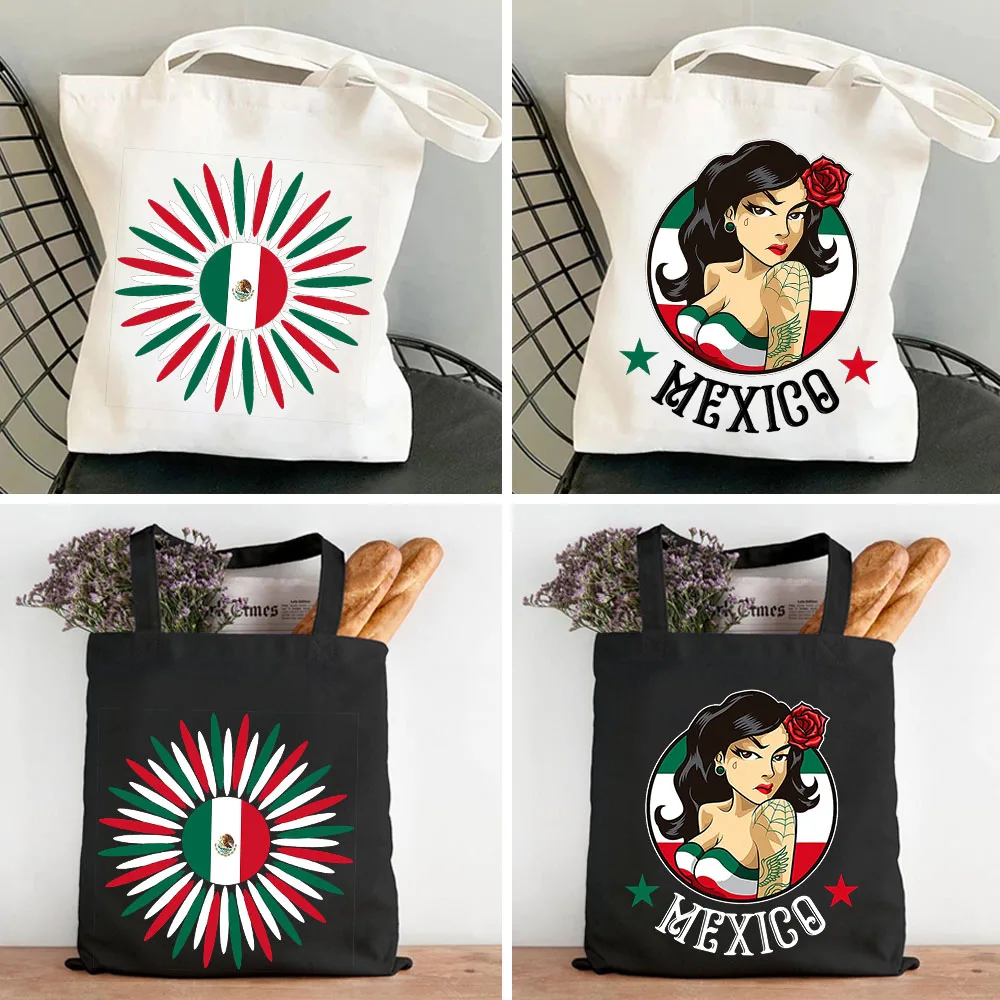 Mexico Flag Heart Emblem Distressed Mexican Watercolor Ink Painting Women Canvas Shopper Handbag Totes Shoulder Eco Shopping Bag
Mexico Flag Heart Emblem Distressed Mexican Watercolor Ink Painting Women Canvas Shopper Handbag Totes Shoulder Eco Shopping Bag