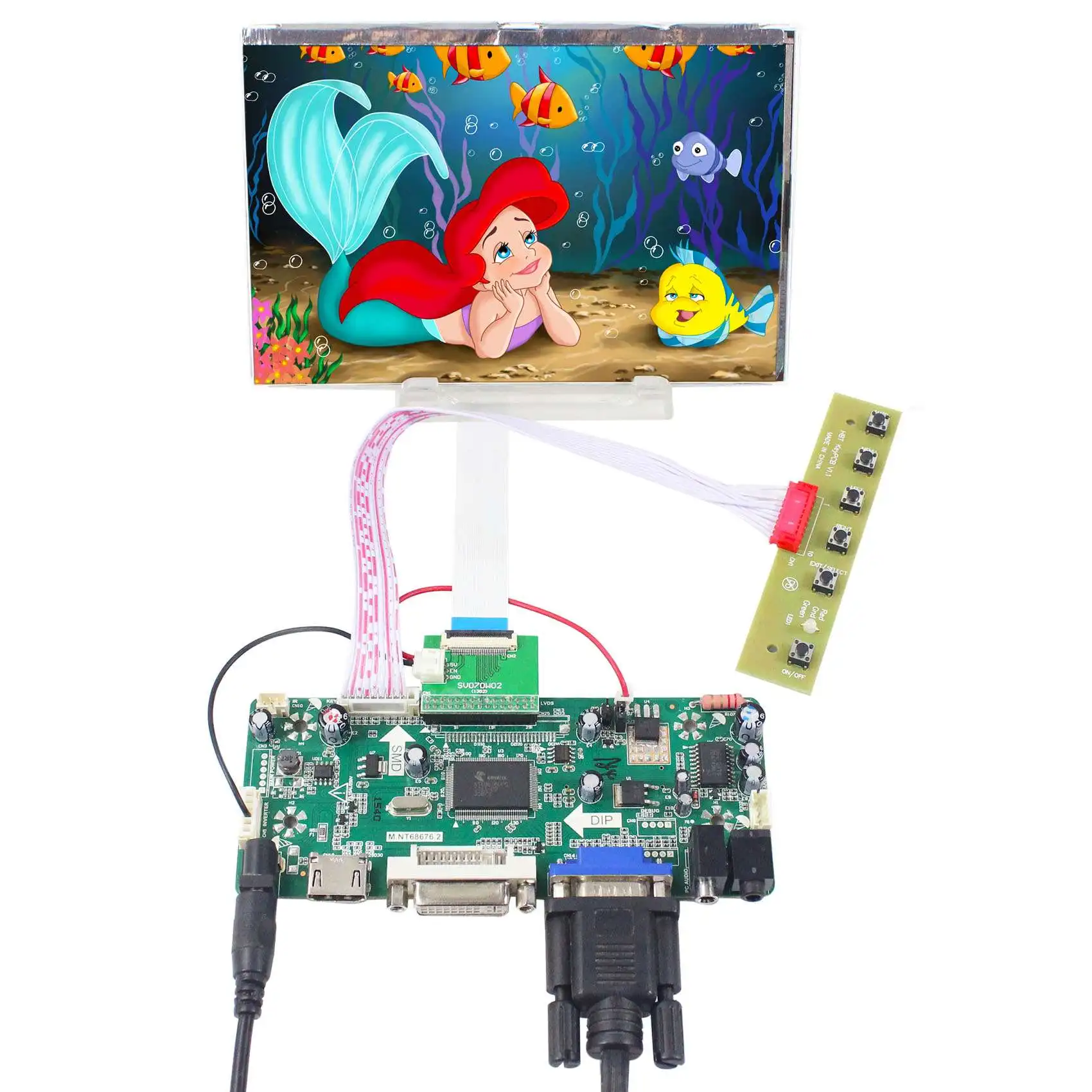 7-дюймовый HSD070PWW1-B00/B01 1280 ×800 ЖК-экран с аналогичной платой контроллера DVI VGA
7-дюймовый HSD070PWW1-B00/B01 1280 ×800 ЖК-экран с аналогичной платой контроллера DVI VGA