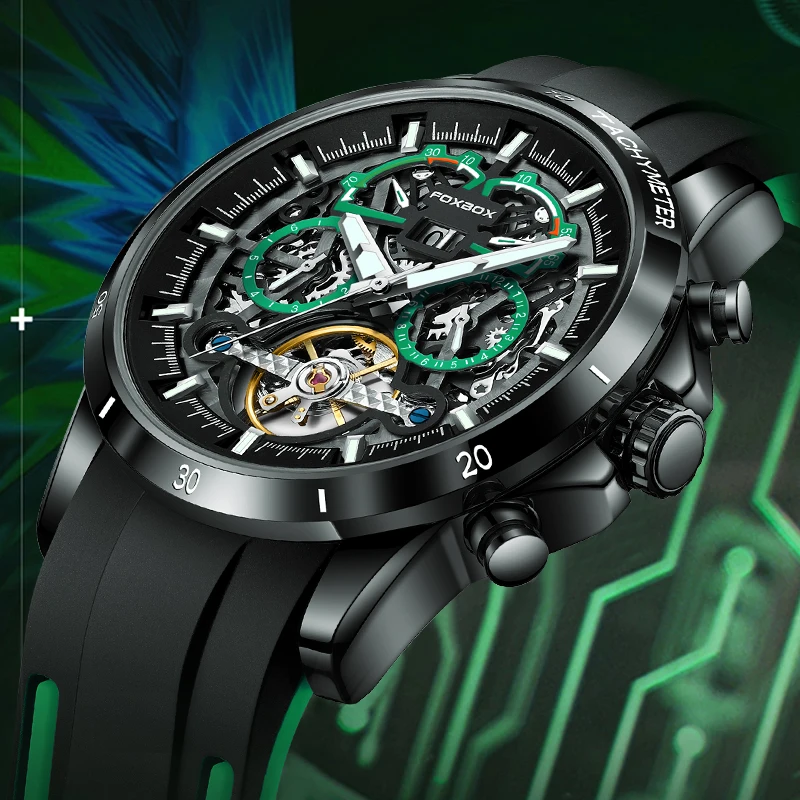 LIGE Brand Classic Mens FOXBOX Watches Automatic Mechanical Watch Tourbillon Clock Genuine Silicone Waterproof Business Wristwat
LIGE Brand Classic Mens FOXBOX Watches Automatic Mechanical Watch Tourbillon Clock Genuine Silicone Waterproof Business Wristwat