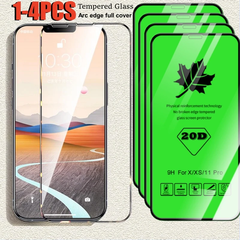 1-4PCS 20D Full Cover Screen Protector For iPhone 14 13 12 11 Pro Max Mini 6 7 8 Plus Tempered Glass For iPhone XS MAX X XR SE
1-4PCS 20D Full Cover Screen Protector For iPhone 14 13 12 11 Pro Max Mini 6 7 8 Plus Tempered Glass For iPhone XS MAX X XR SE