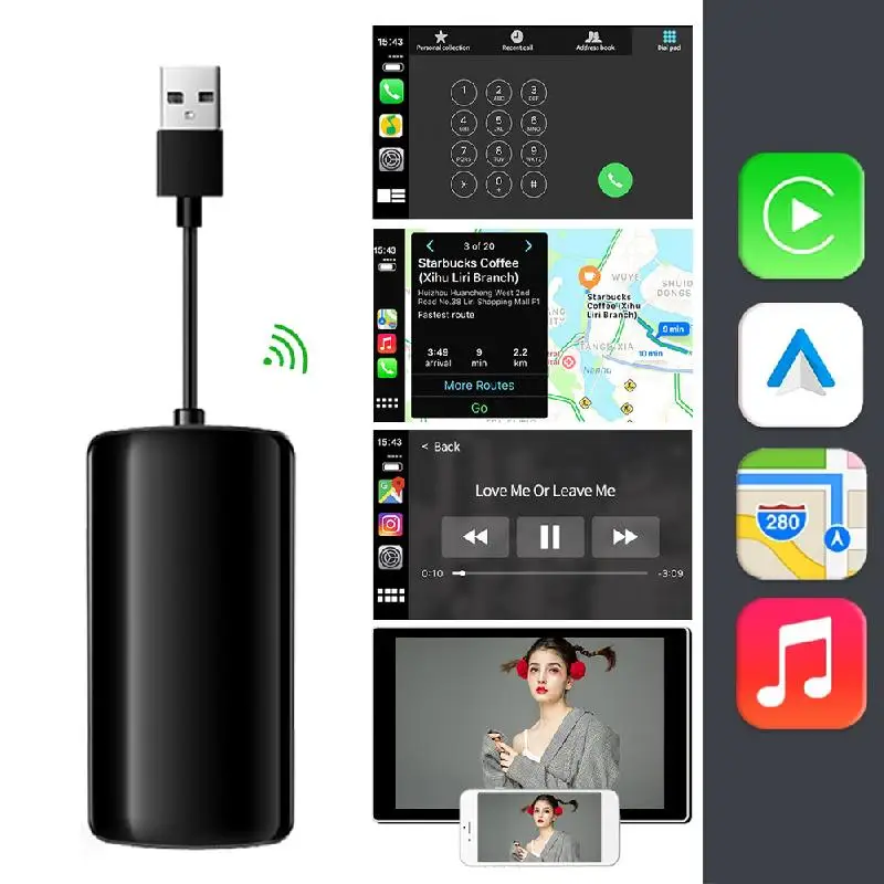 Car Multimedia Player Wireless Wired Carplay Multimedia Player Bluetooth For Android Iphone WIFI Receiver Mirroring Adapter
Car Multimedia Player Wireless Wired Carplay Multimedia Player Bluetooth For Android Iphone WIFI Receiver Mirroring Adapter