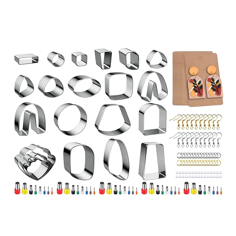 Polymer Clay Cutters Set, 21 Shapes Stainless Steel Clay Cutters With 40 Circle Shape Cutters, Clay Earring Cutters
Polymer Clay Cutters Set, 21 Shapes Stainless Steel Clay Cutters With 40 Circle Shape Cutters, Clay Earring Cutters