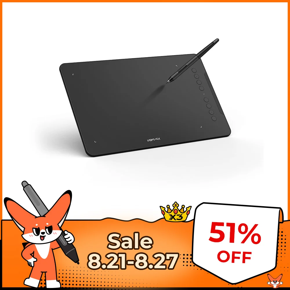 XPPen Deco 01 V2 Graphic Digital Drawing Tablet 10*6 inch 8 shortcut keys 8192 levels 60 Degrees Tilt for Windows mac Android
XPPen Deco 01 V2 Graphic Digital Drawing Tablet 10*6 inch 8 shortcut keys 8192 levels 60 Degrees Tilt for Windows mac Android
