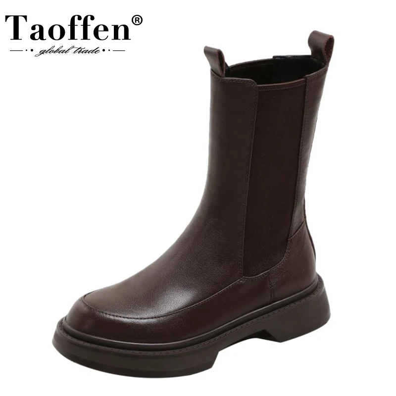 Taoffen 2023 New Women Short Boots Real Leather Patchwork Winter Shoes For Woman Chic Ins Club Boots Ladies Footwear Size 34-40
Taoffen 2023 New Women Short Boots Real Leather Patchwork Winter Shoes For Woman Chic Ins Club Boots Ladies Footwear Size 34-40