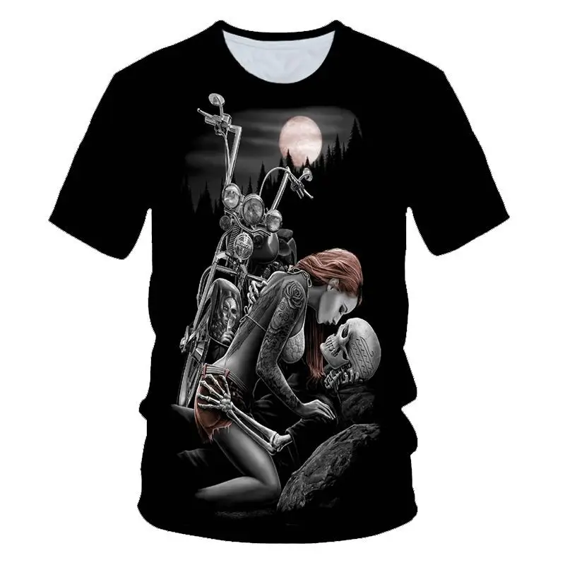 3D T-shirt Men's Motorcycle Punk 3D Printing T-shirt Men's Clothes T-shirt Summer Top Men Fashion Tren
3D T-shirt Men's Motorcycle Punk 3D Printing T-shirt Men's Clothes T-shirt Summer Top Men Fashion Tren