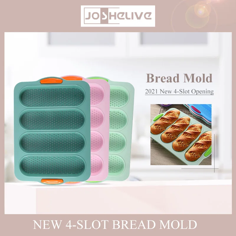2021 New Modern Simplicity Baguette Bread Mold Silicone 4 Hole Slotted French Method Stick Mould
2021 New Modern Simplicity Baguette Bread Mold Silicone 4 Hole Slotted French Method Stick Mould