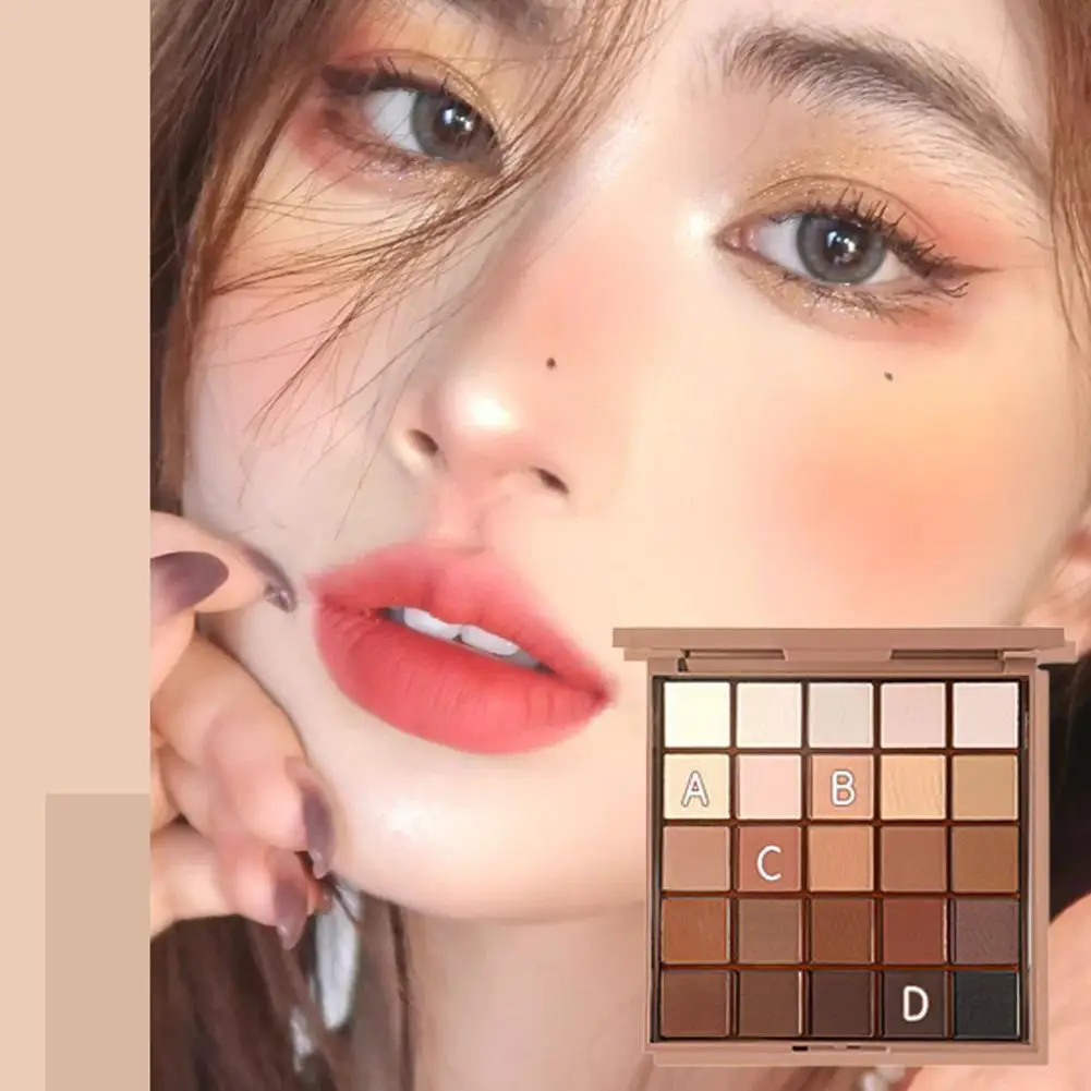 

25 Colors All Matte Eyeshadow Palette Chocolate Earth Cosmetics Long Tools Lasting Waterproof Eyeshadow Eyes Color Charming W9U6