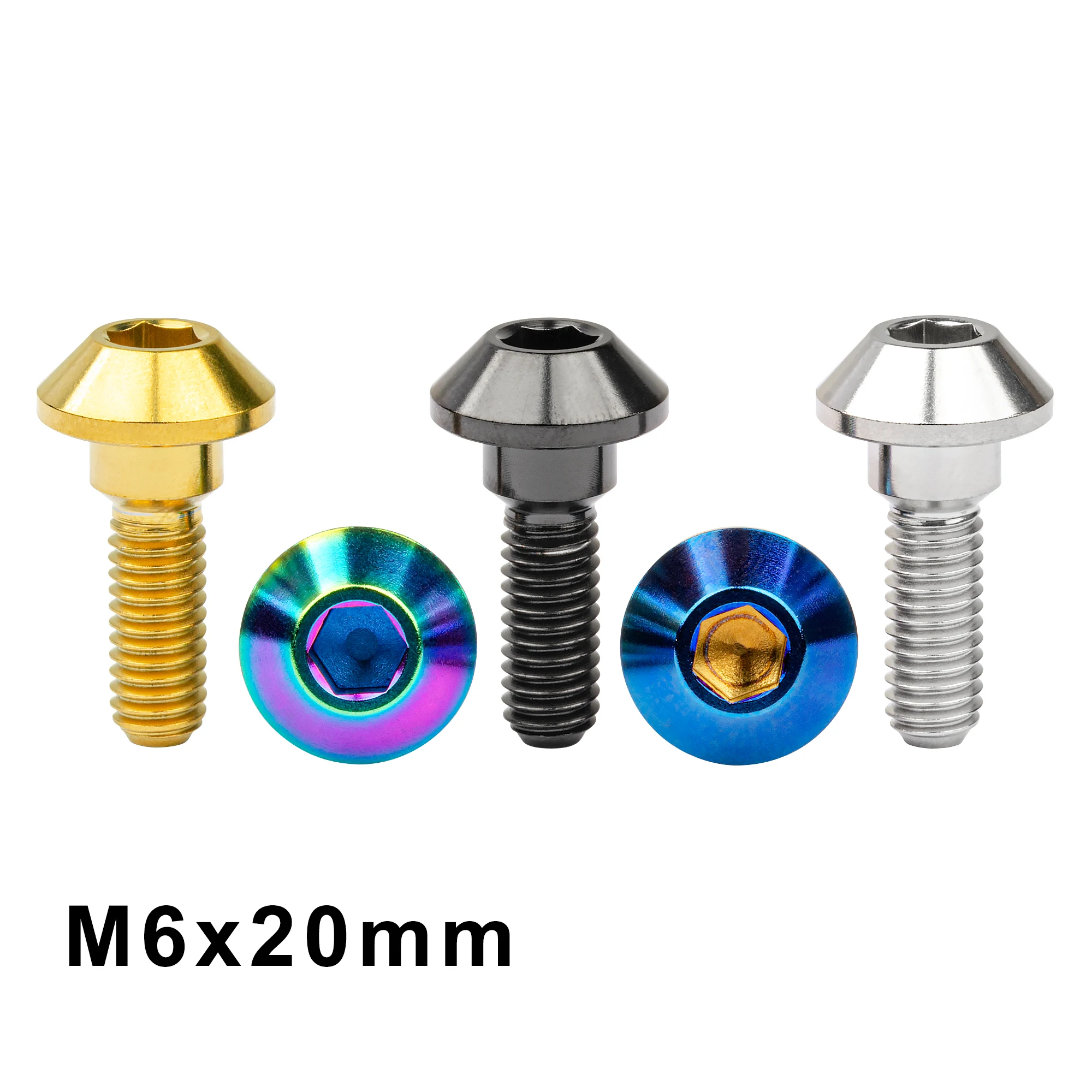 Weiqijie Titanium Bolt M6x 20mm Cone Head Screw for Yamaha Bicycle Motorcycle Brakes
Weiqijie Titanium Bolt M6x 20mm Cone Head Screw for Yamaha Bicycle Motorcycle Brakes