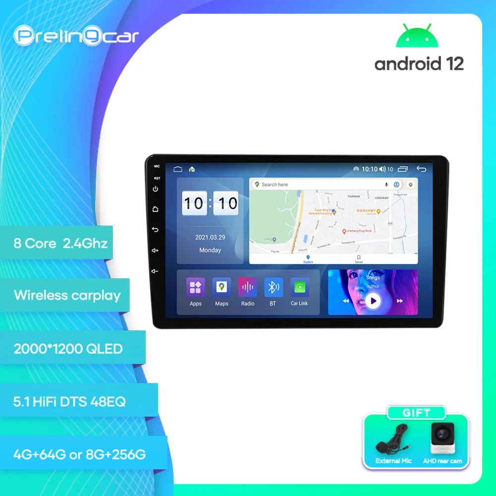 Prelingcar For Chery A3 2008-2010 Years Android 12 Car Monitor 8 256g Carplay RDS GPS Built 2din Radio DVD Player 5.1HIFI DTS
Prelingcar For Chery A3 2008-2010 Years Android 12 Car Monitor 8 256g Carplay RDS GPS Built 2din Radio DVD Player 5.1HIFI DTS