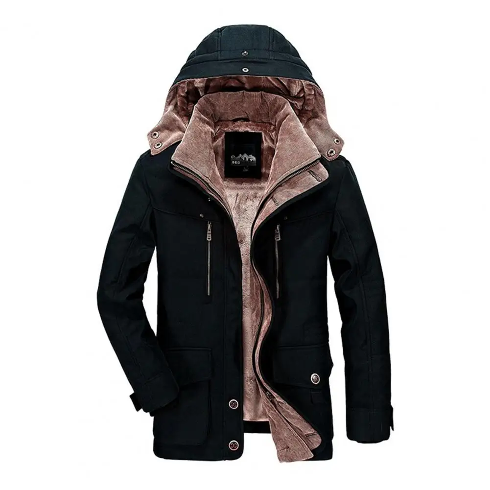 Men Parkas Solid Color Faux Fur Liner Winter Thicken Detachable Hood Middle-aged Coat Men Clothing for Daily Wear
Men Parkas Solid Color Faux Fur Liner Winter Thicken Detachable Hood Middle-aged Coat Men Clothing for Daily Wear