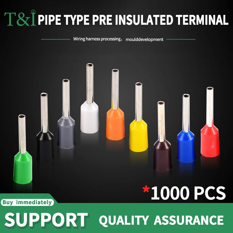 1000 pcs copper cable insulated connector terminal Crimping terminal Cold insulated terminal VE0508 7508 1008 1508 2508 4009
1000 pcs copper cable insulated connector terminal Crimping terminal Cold insulated terminal VE0508 7508 1008 1508 2508 4009