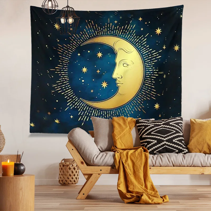 Sun Moon Tapestry Tarot Card Wall Hanging Mandala Eternal heart Wall Art Tapestries for Living Room Bedroom Dorm Decor Blanket
Sun Moon Tapestry Tarot Card Wall Hanging Mandala Eternal heart Wall Art Tapestries for Living Room Bedroom Dorm Decor Blanket