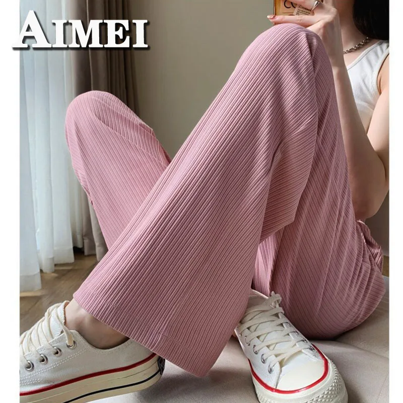 Y2K Pink Wide Leg Pants Women 2023 Summer New High Waist Straight Ice Silk Casual Dragging Trousers Fashion Korean Style
Y2K Pink Wide Leg Pants Women 2023 Summer New High Waist Straight Ice Silk Casual Dragging Trousers Fashion Korean Style