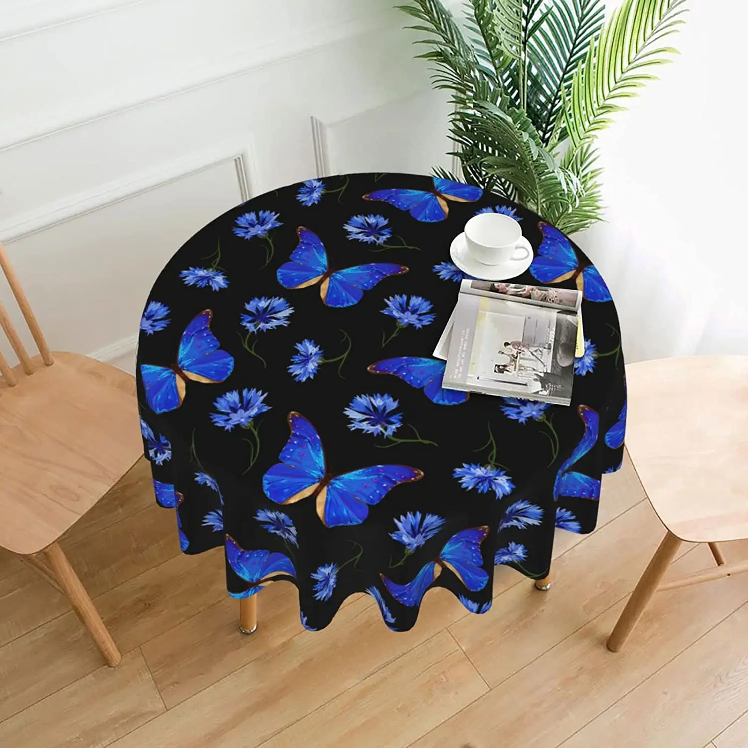 Cornflower Butterfly Blue Round 60 Inch Table Cover Polyester Stain and Wrinkle Resistant Table Cloth for Kitchen Dining Coffee
Cornflower Butterfly Blue Round 60 Inch Table Cover Polyester Stain and Wrinkle Resistant Table Cloth for Kitchen Dining Coffee