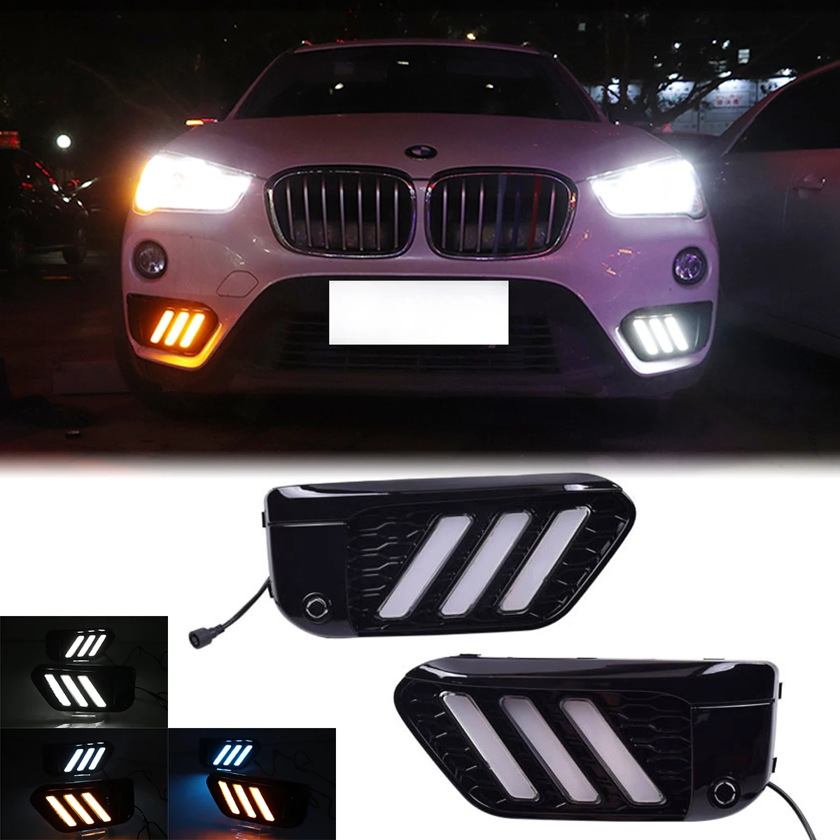 Светодиодный ные дневные ходовые огни DRL, противотуманные фары для BMW X1 F48 F49 2016 2017 2018 2019 Вт/желтые указатели поворота, Стайлинг автомобиля
Светодиодный ные дневные ходовые огни DRL, противотуманные фары для BMW X1 F48 F49 2016 2017 2018 2019 Вт/желтые указатели поворота, Стайлинг автомобиля