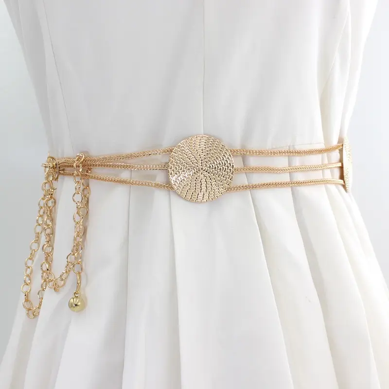 Elegant Round Metal Belt Retro Gold Chain Long Belts Fashion Dress Hook Adjustable Waist Belt Decorative Lady Waistband
Elegant Round Metal Belt Retro Gold Chain Long Belts Fashion Dress Hook Adjustable Waist Belt Decorative Lady Waistband