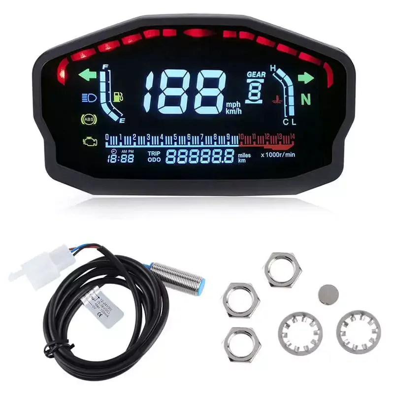 Universal Motorcycle Odometer Gauge LED LCD Digital Speedometer Gauge Tachometer Instrument Digital Motorcycle Meter
Universal Motorcycle Odometer Gauge LED LCD Digital Speedometer Gauge Tachometer Instrument Digital Motorcycle Meter